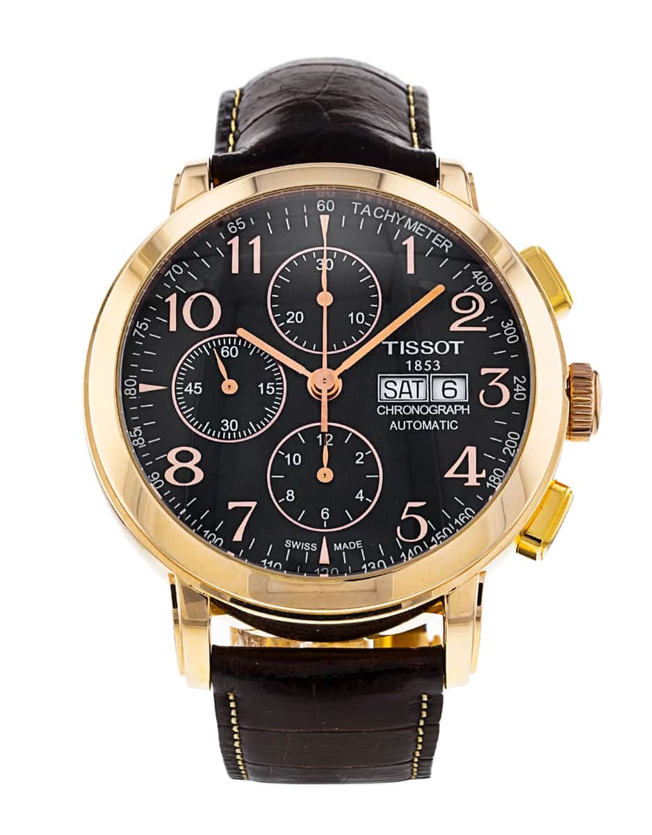 Tissot sculpture line mechanical 18k gold best sale